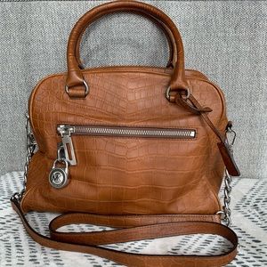 MICHAEL KORS JOAN KNOX CROCODILE SATCHEL BAG